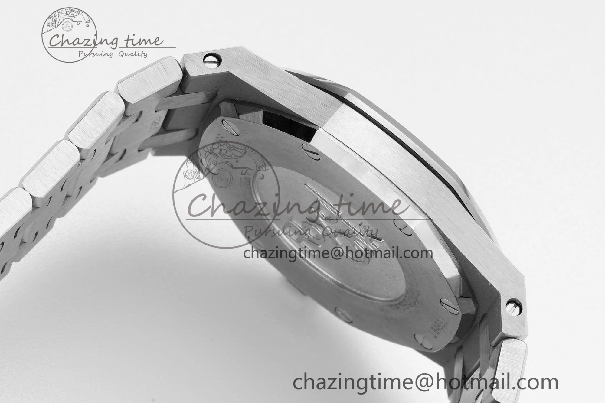 Lady Royal Oak 33mm SS Diamonds Bezel JJF 1:1 Best Edition Cream Dial on SS Bracelet ETA Quartz