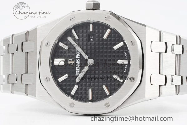 Lady Royal Oak 33mm SS JJF 1:1 Best Edition Black Dial on SS Bracelet ETA Quartz