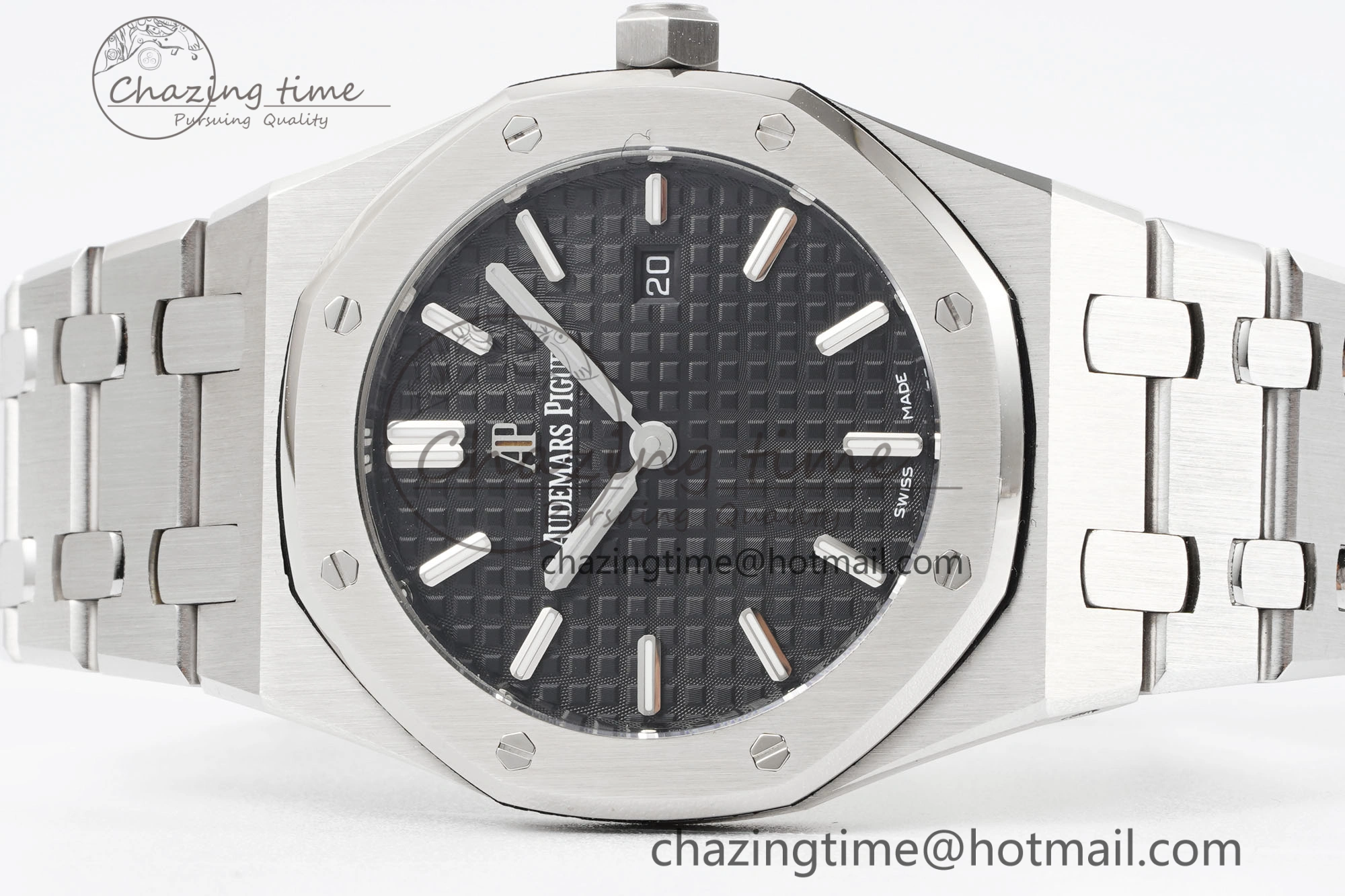 Lady Royal Oak 33mm SS JJF 1:1 Best Edition Black Dial on SS Bracelet ETA Quartz