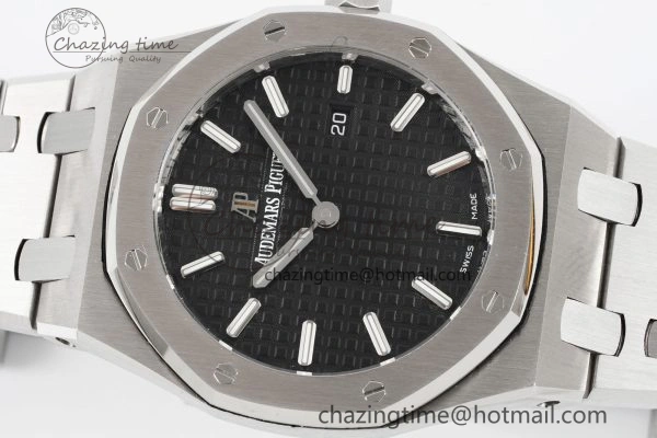 Lady Royal Oak 33mm SS JJF 1:1 Best Edition Black Dial on SS Bracelet ETA Quartz