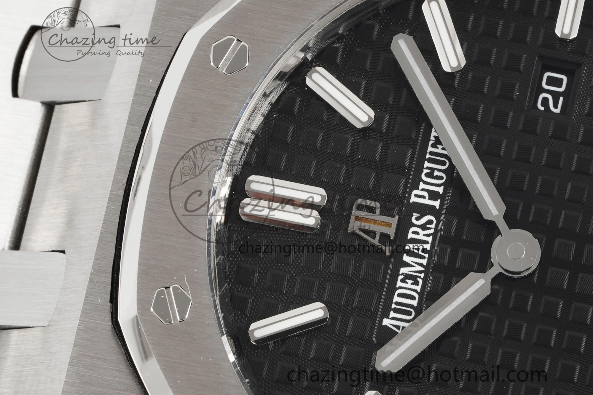 Lady Royal Oak 33mm SS JJF 1:1 Best Edition Black Dial on SS Bracelet ETA Quartz