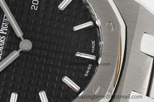 Lady Royal Oak 33mm SS JJF 1:1 Best Edition Black Dial on SS Bracelet ETA Quartz