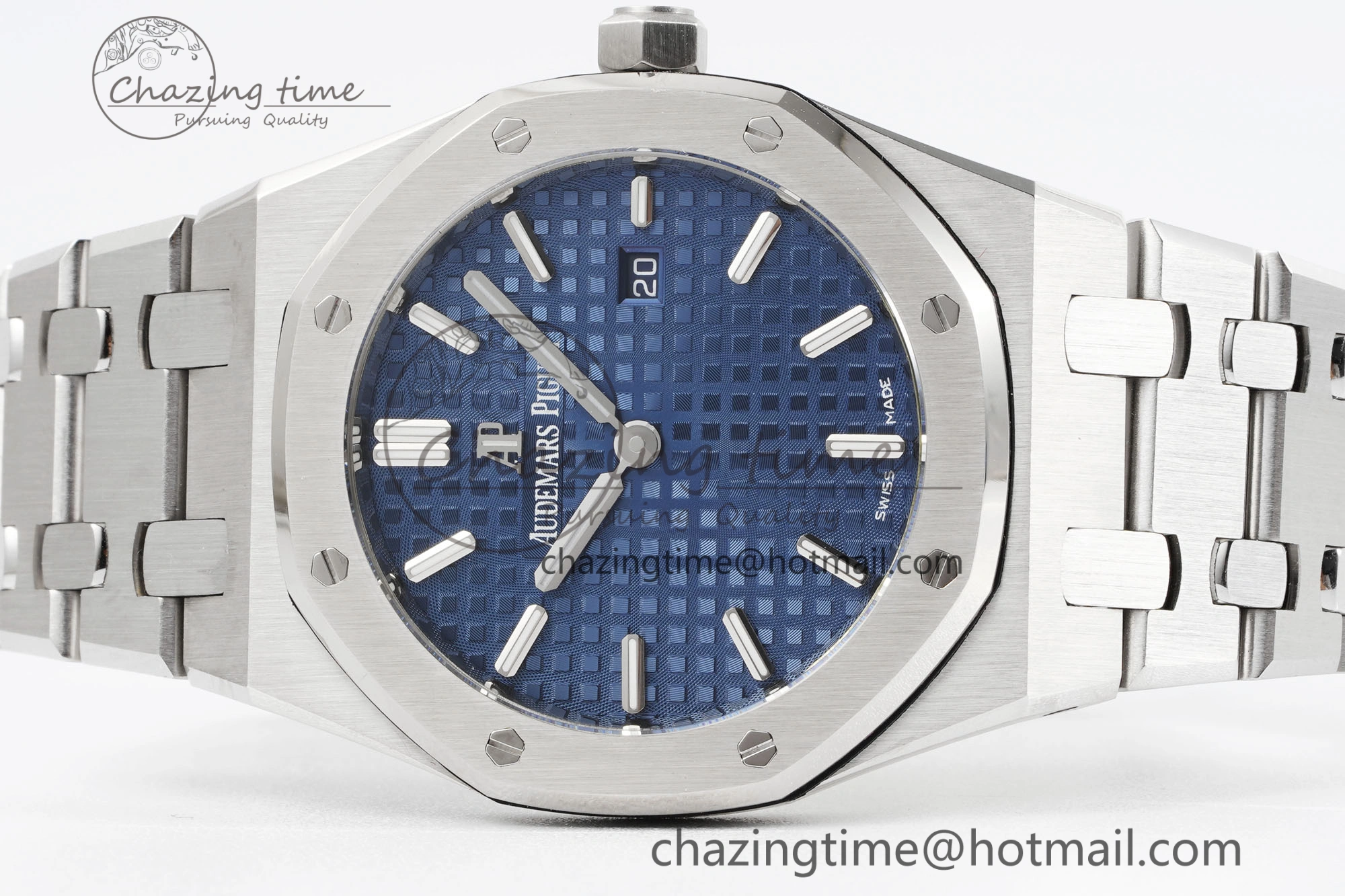 Lady Royal Oak 33mm SS JJF 1:1 Best Edition Blue Dial on SS Bracelet ETA Quartz