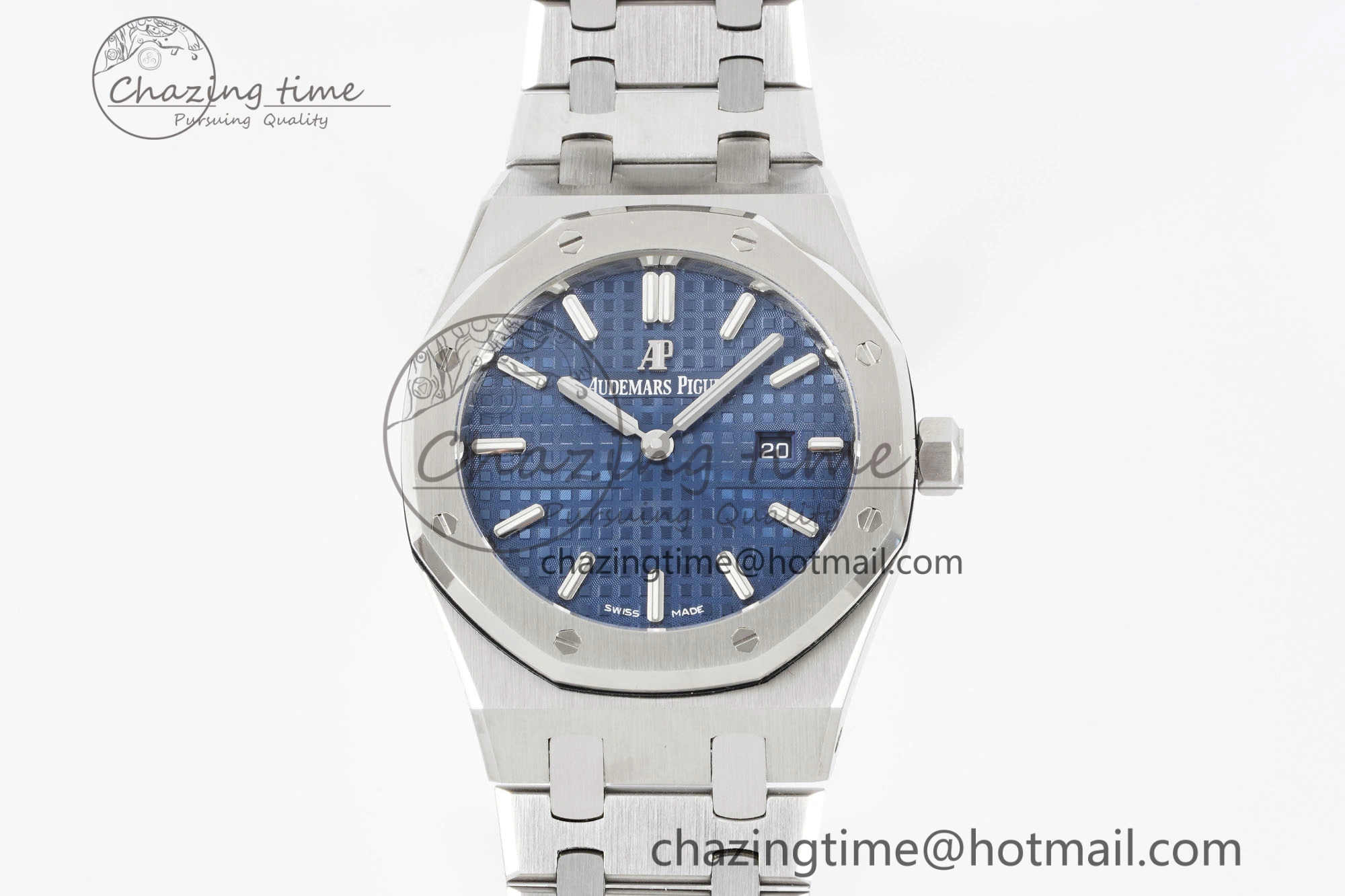 Lady Royal Oak 33mm SS JJF 1:1 Best Edition Blue Dial on SS Bracelet ETA Quartz