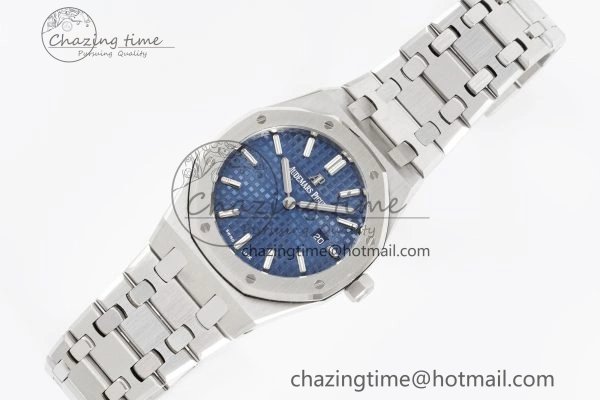Lady Royal Oak 33mm SS JJF 1:1 Best Edition Blue Dial on SS Bracelet ETA Quartz