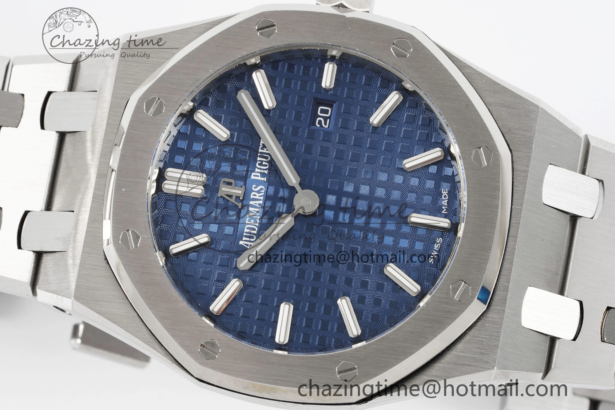 Lady Royal Oak 33mm SS JJF 1:1 Best Edition Blue Dial on SS Bracelet ETA Quartz