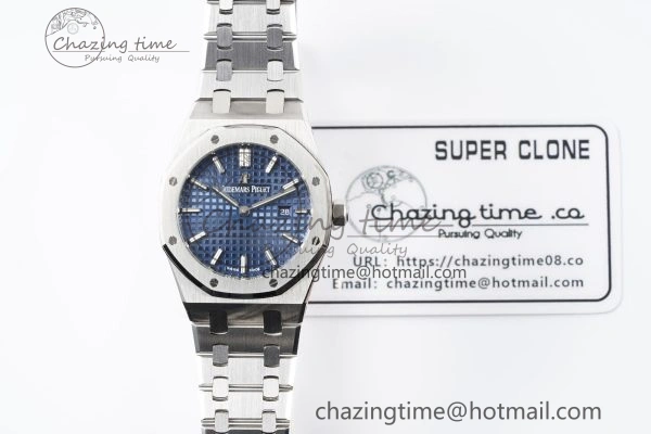 Lady Royal Oak 33mm SS JJF 1:1 Best Edition Blue Dial on SS Bracelet ETA Quartz