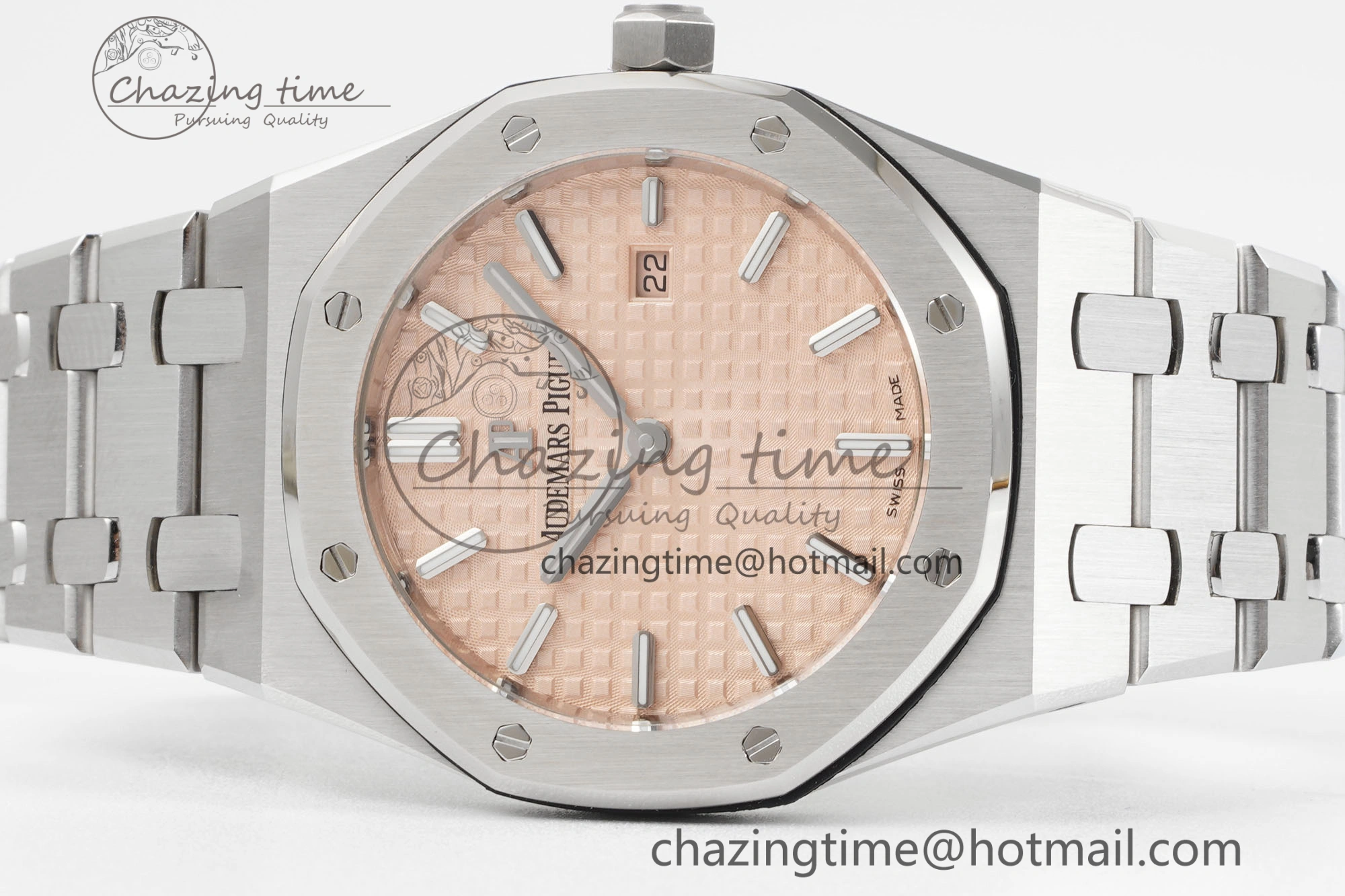 Lady Royal Oak 33mm SS JJF 1:1 Best Edition Cream Dial on SS Bracelet ETA Quartz