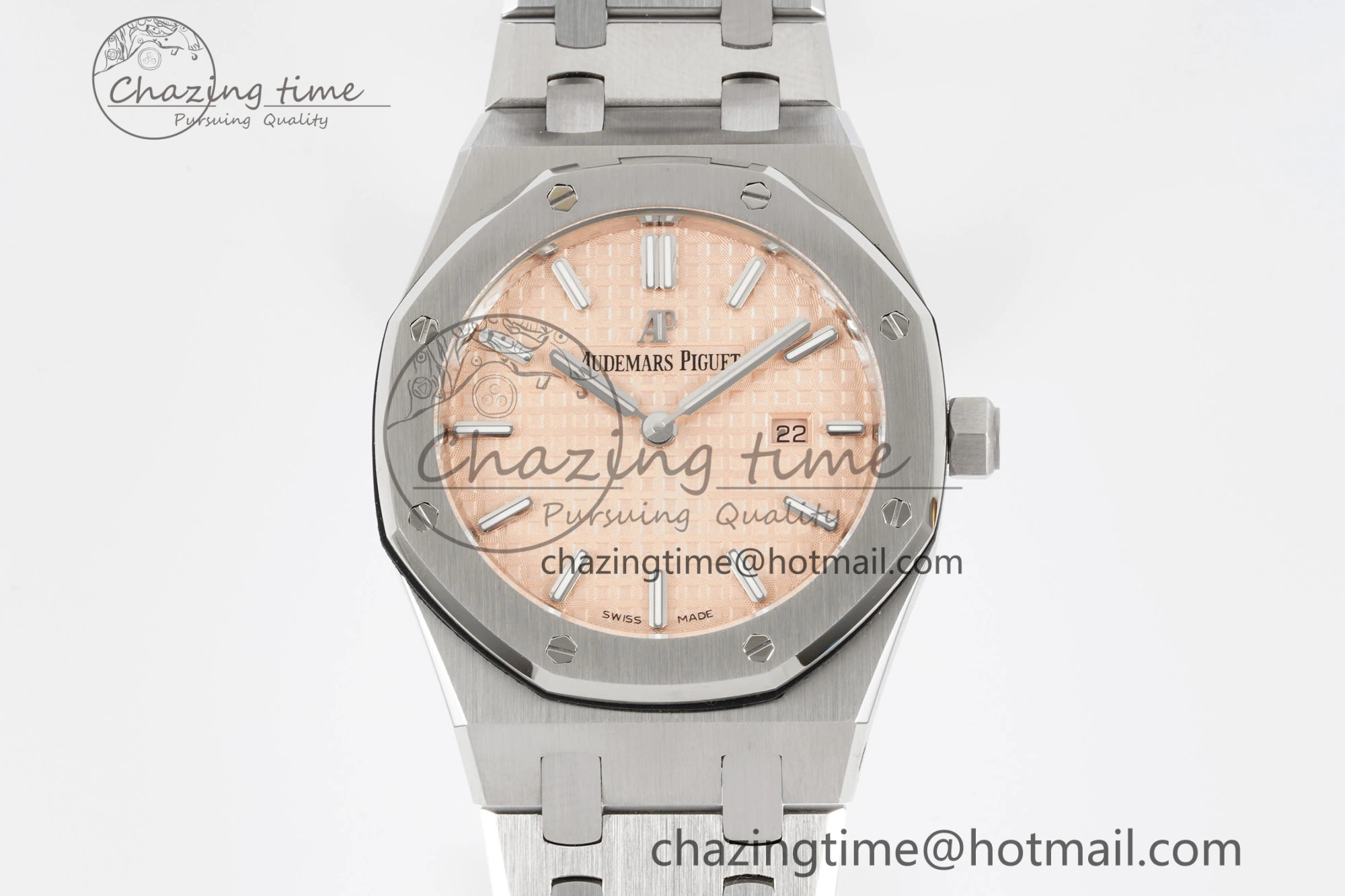 Lady Royal Oak 33mm SS JJF 1:1 Best Edition Cream Dial on SS Bracelet ETA Quartz