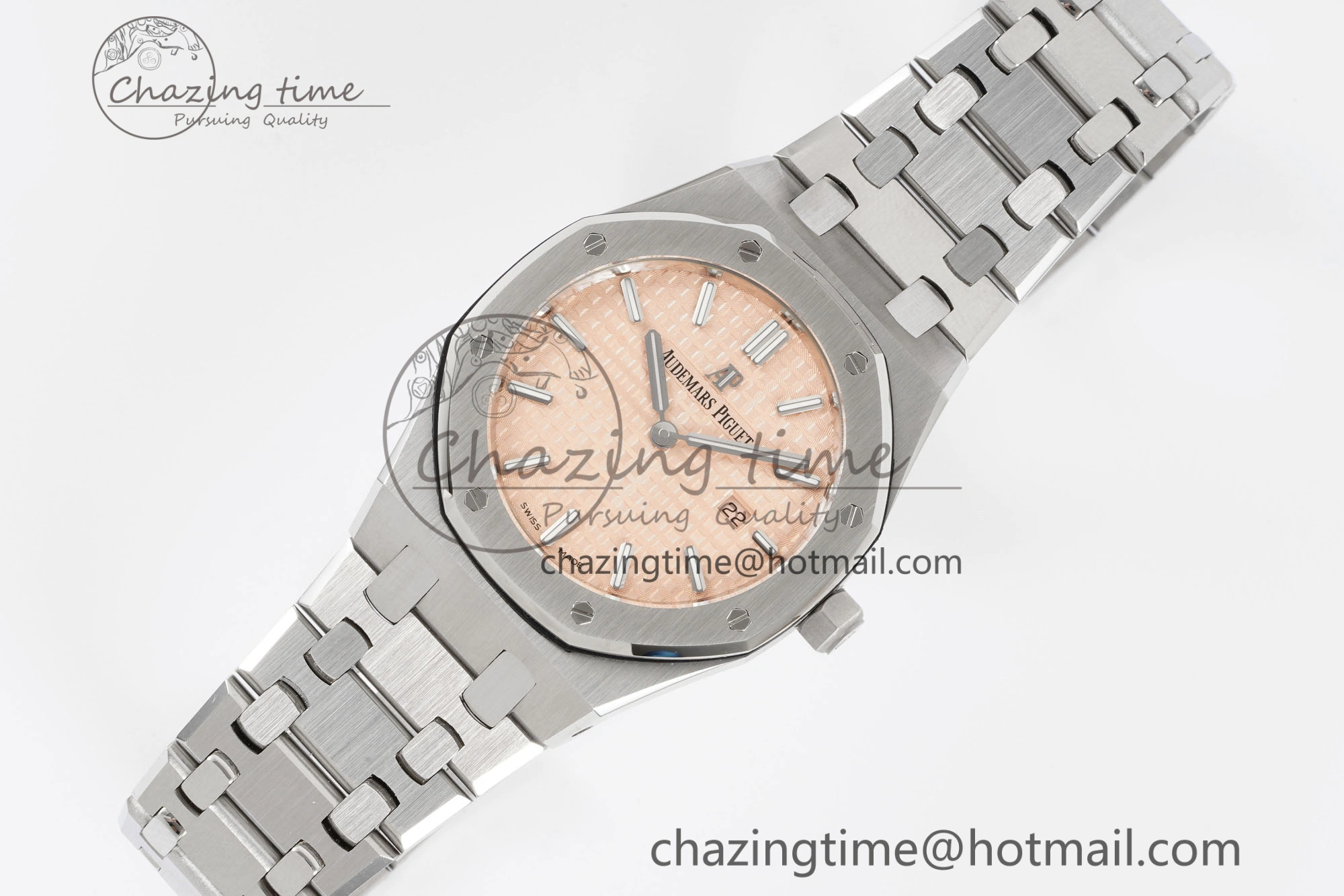 Lady Royal Oak 33mm SS JJF 1:1 Best Edition Cream Dial on SS Bracelet ETA Quartz