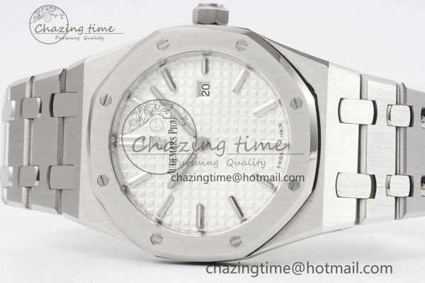 Lady Royal Oak 33mm SS JJF 1:1 Best Edition White Dial on SS Bracelet ETA Quartz