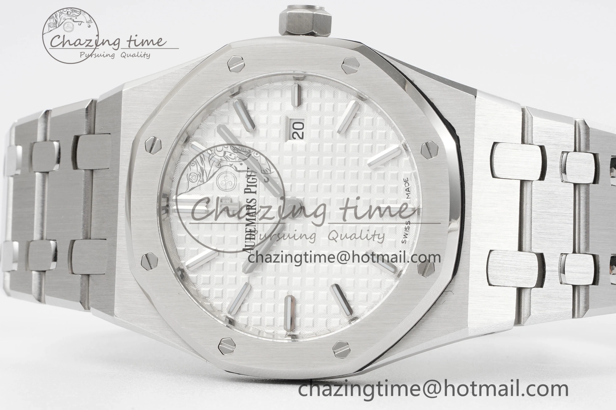 Lady Royal Oak 33mm SS JJF 1:1 Best Edition White Dial on SS Bracelet ETA Quartz
