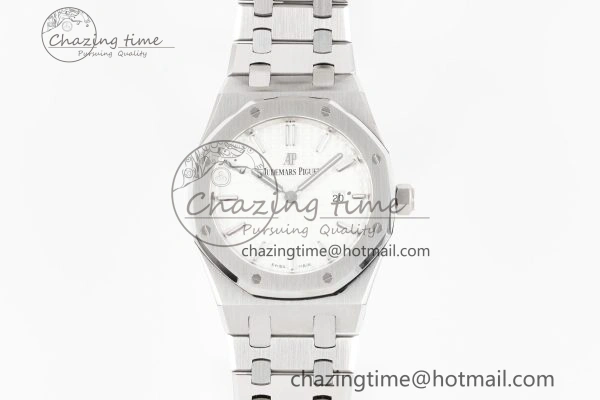 Lady Royal Oak 33mm SS JJF 1:1 Best Edition White Dial on SS Bracelet ETA Quartz