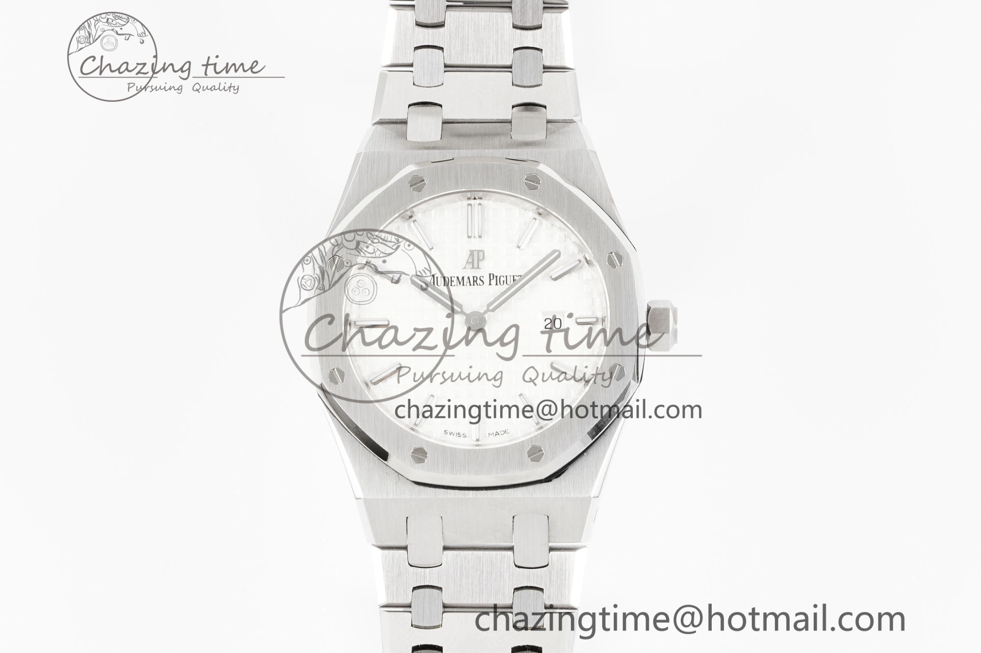 Lady Royal Oak 33mm SS JJF 1:1 Best Edition White Dial on SS Bracelet ETA Quartz