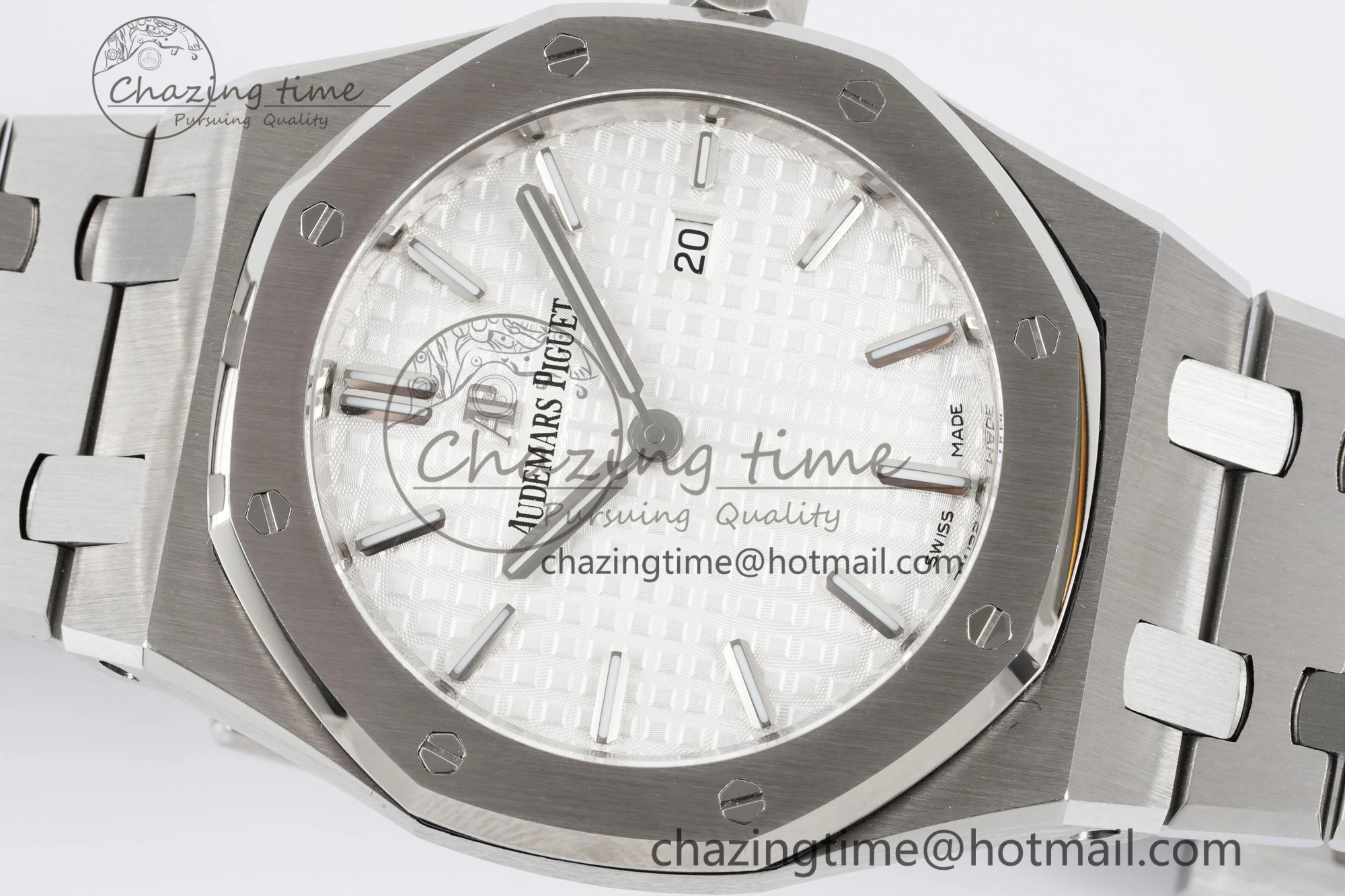 Lady Royal Oak 33mm SS JJF 1:1 Best Edition White Dial on SS Bracelet ETA Quartz