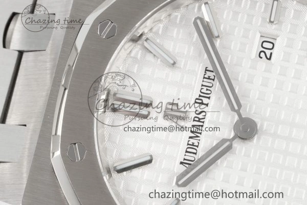 Lady Royal Oak 33mm SS JJF 1:1 Best Edition White Dial on SS Bracelet ETA Quartz