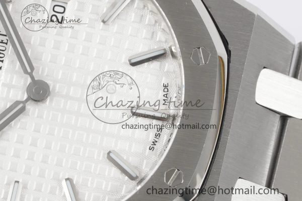Lady Royal Oak 33mm SS JJF 1:1 Best Edition White Dial on SS Bracelet ETA Quartz