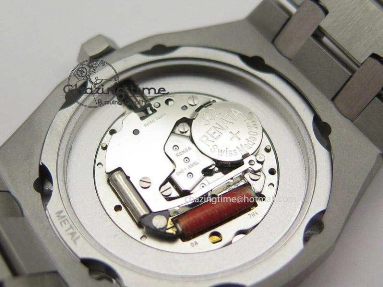 Lady Royal Oak 33mm SS Silver Textured Dial on SS Bracelet RONDA Quartz