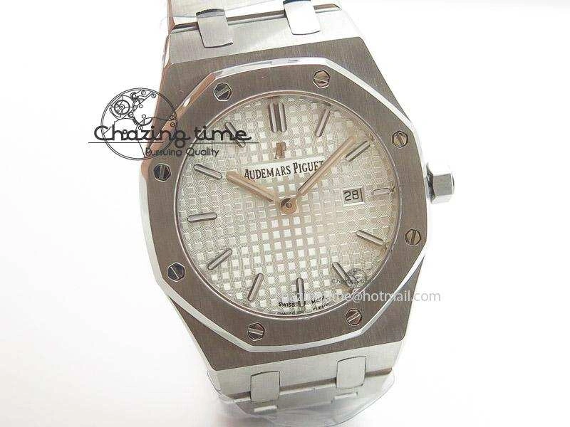 Lady Royal Oak 33mm SS Silver Textured Dial on SS Bracelet RONDA Quartz