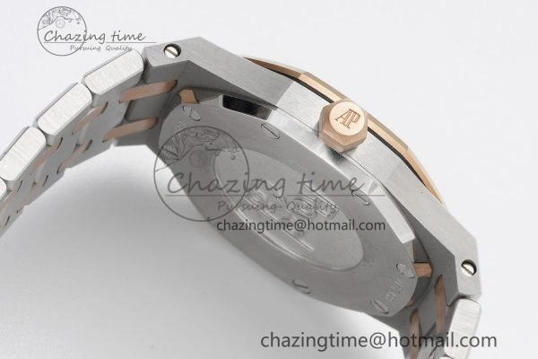 Lady Royal Oak 33mm SS RG JJF 1:1 Best Edition Brown Dial on SS RG Bracelet ETA Quartz