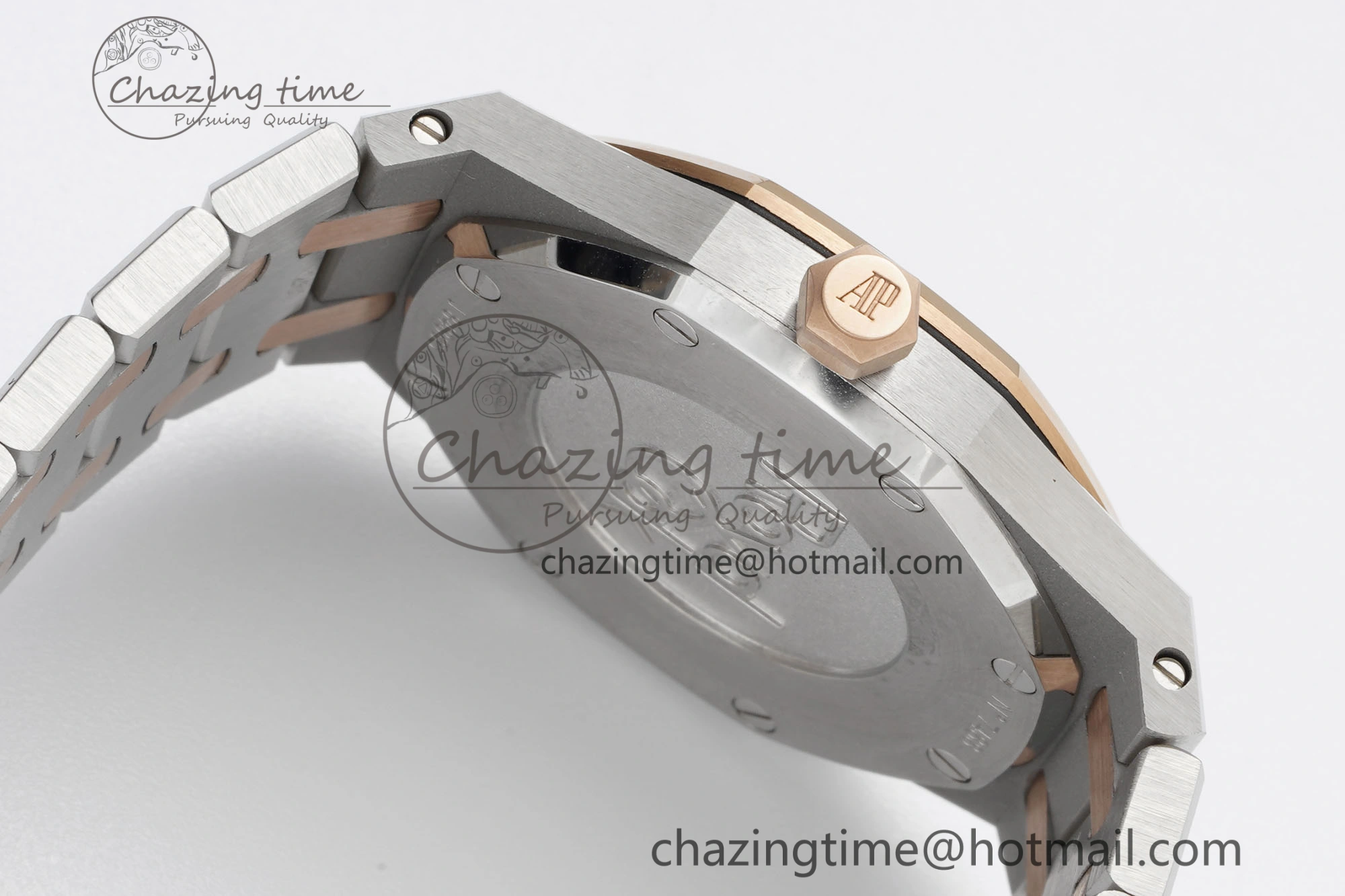 Lady Royal Oak 33mm SS RG JJF 1:1 Best Edition Brown Dial on SS RG Bracelet ETA Quartz