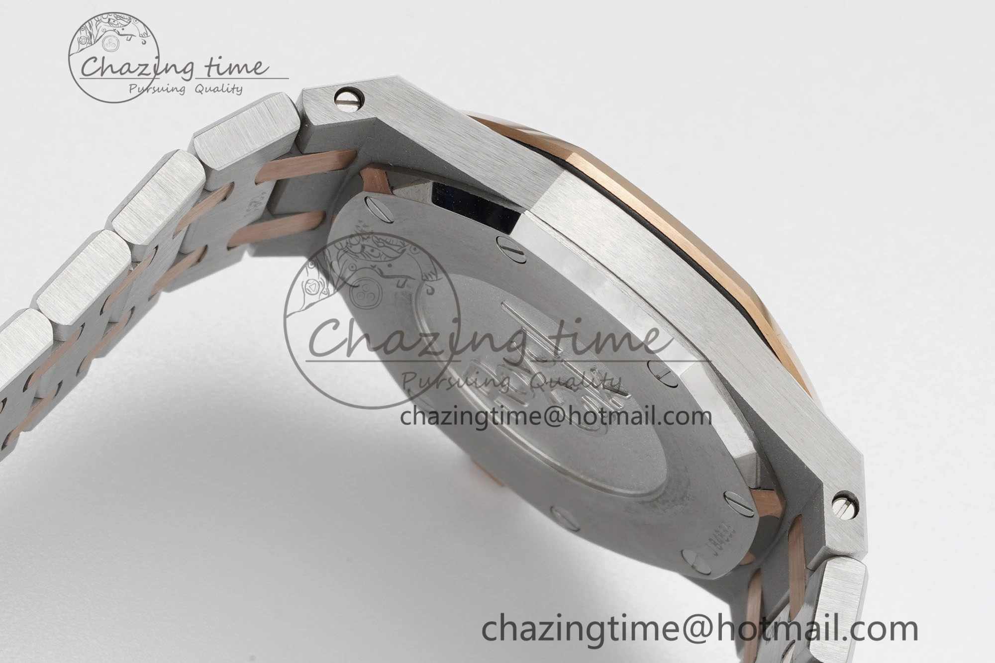 Lady Royal Oak 33mm SS RG JJF 1:1 Best Edition Brown Dial on SS RG Bracelet ETA Quartz