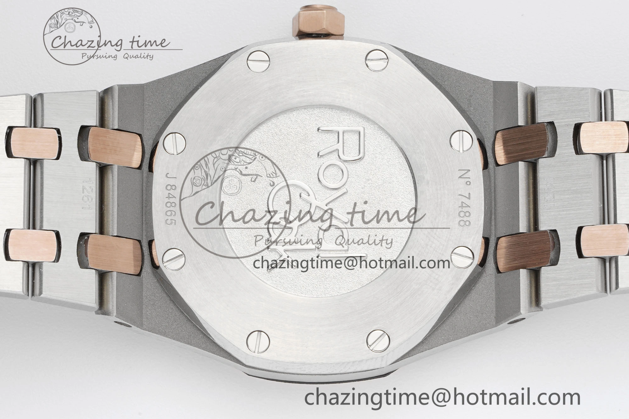Lady Royal Oak 33mm SS RG JJF 1:1 Best Edition Brown Dial on SS RG Bracelet ETA Quartz