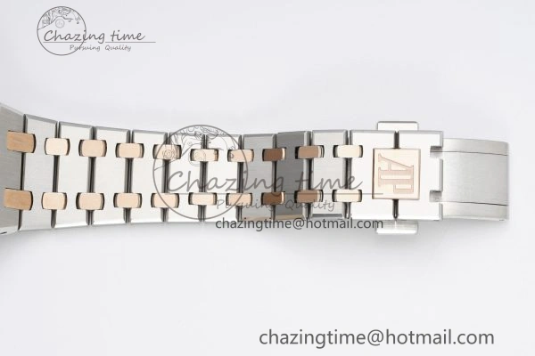 Lady Royal Oak 33mm SS RG JJF 1:1 Best Edition Brown Dial on SS RG Bracelet ETA Quartz