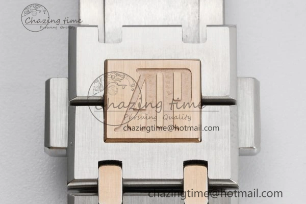 Lady Royal Oak 33mm SS RG JJF 1:1 Best Edition Brown Dial on SS RG Bracelet ETA Quartz