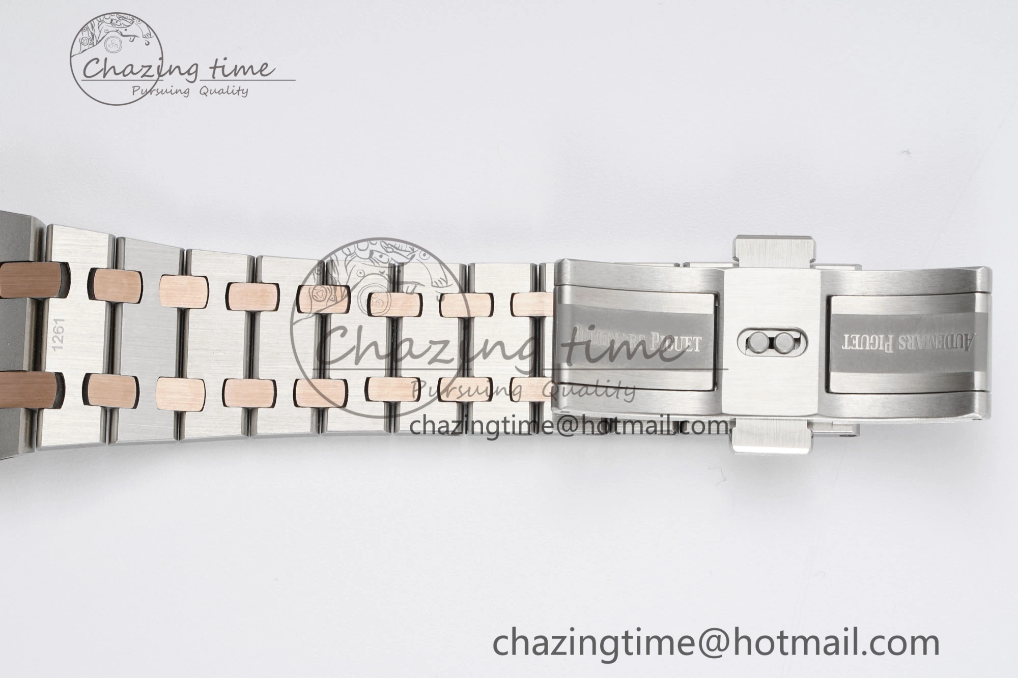 Lady Royal Oak 33mm SS RG JJF 1:1 Best Edition Brown Dial on SS RG Bracelet ETA Quartz