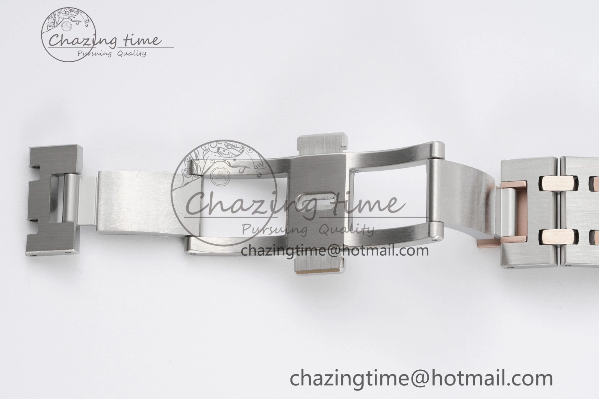 Lady Royal Oak 33mm SS RG JJF 1:1 Best Edition Brown Dial on SS RG Bracelet ETA Quartz