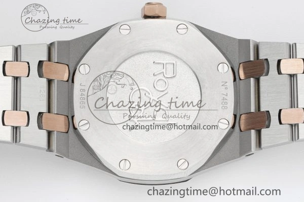 Lady Royal Oak 33mm SS RG JJF 1:1 Best Edition White Dial on SS RG Bracelet ETA Quartz