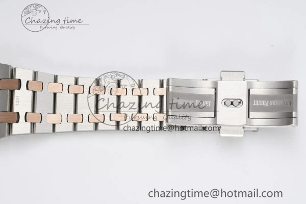 Lady Royal Oak 33mm SS RG JJF 1:1 Best Edition White Dial on SS RG Bracelet ETA Quartz