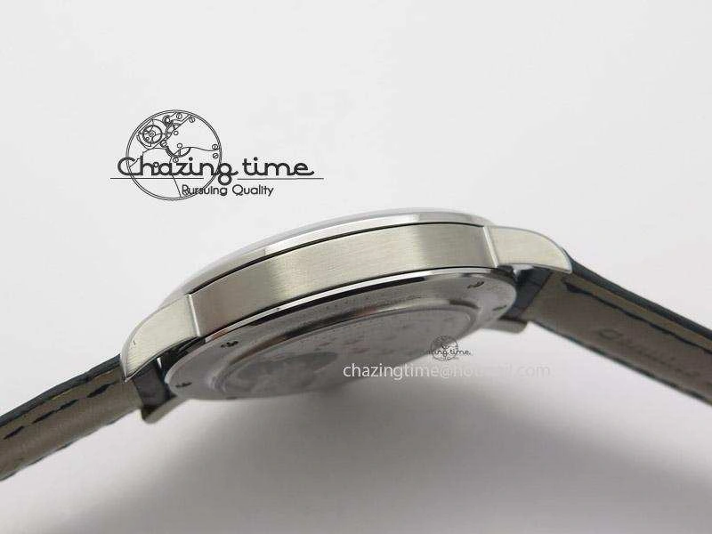 Langematik MK Best Edition SS Black Dial On Black Leather Strap A88275