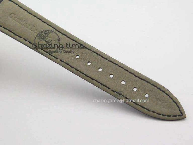 Langematik MK Best Edition SS Black Dial On Black Leather Strap A88275