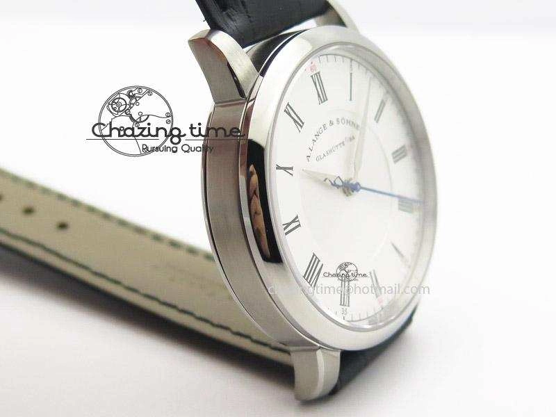 Langematik MK Best Edition SS White Dial On Black Leather Strap A88275
