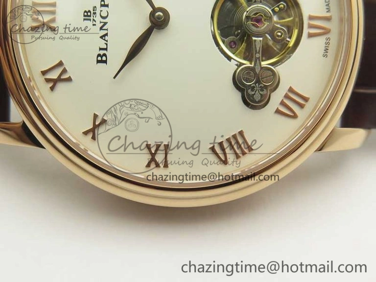 Le Brassus Carrousel Erotic Timepiece RG White Dial on Brown Leather Strap A23J
