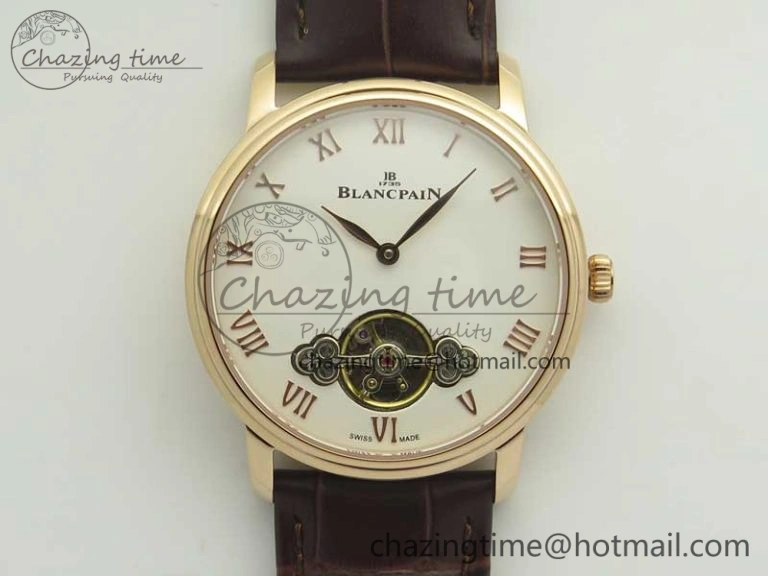 Le Brassus Carrousel Erotic Timepiece RG White Dial on Brown Leather Strap A23J