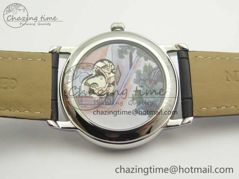 Le Brassus Carrousel Erotic Timepiece SS White Dial on Black Leather Strap A23J