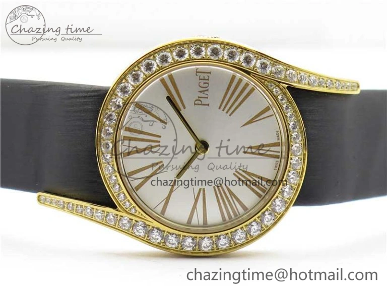 Limelight Gala G0A38160 32mm YG ZF 1:1 Best Edition Silver Dial On Leather Strap Siwss Quartz