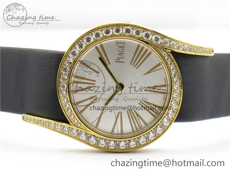 Limelight Gala G0A38160 32mm YG ZF 1:1 Best Edition Silver Dial On Leather Strap Siwss Quartz