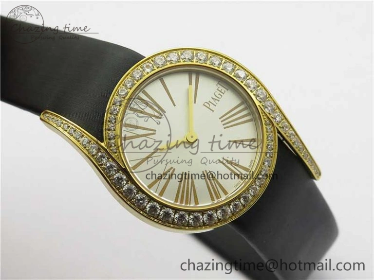 Limelight Gala G0A38160 32mm YG ZF 1:1 Best Edition Silver Dial On Leather Strap Siwss Quartz