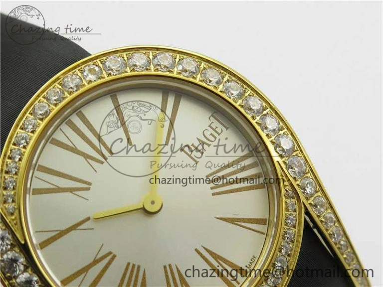 Limelight Gala G0A38160 32mm YG ZF 1:1 Best Edition Silver Dial On Leather Strap Siwss Quartz