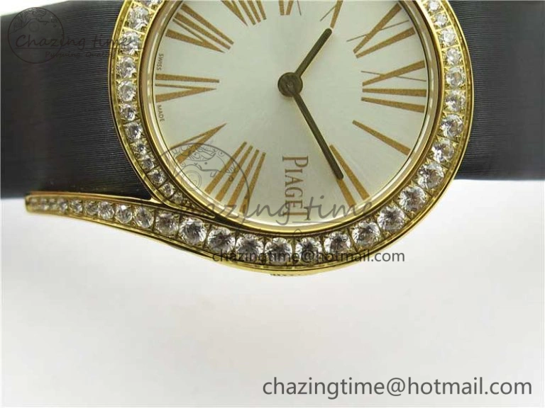 Limelight Gala G0A38160 32mm YG ZF 1:1 Best Edition Silver Dial On Leather Strap Siwss Quartz