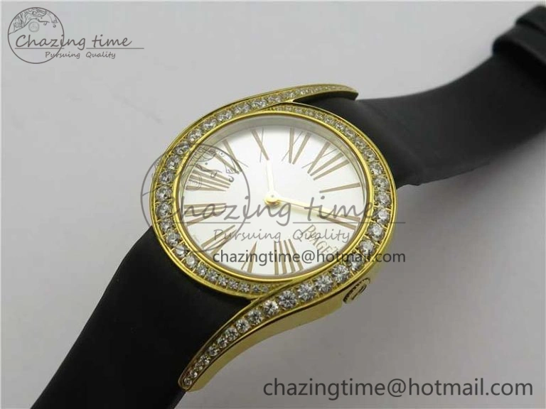 Limelight Gala G0A38160 32mm YG ZF 1:1 Best Edition Silver Dial On Leather Strap Siwss Quartz