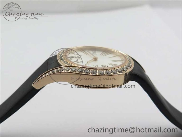 Limelight Gala G0A45361 32mm RG ZF 1:1 Best Edition Silver Dial on Black Fabric Strap Siwss Quartz
