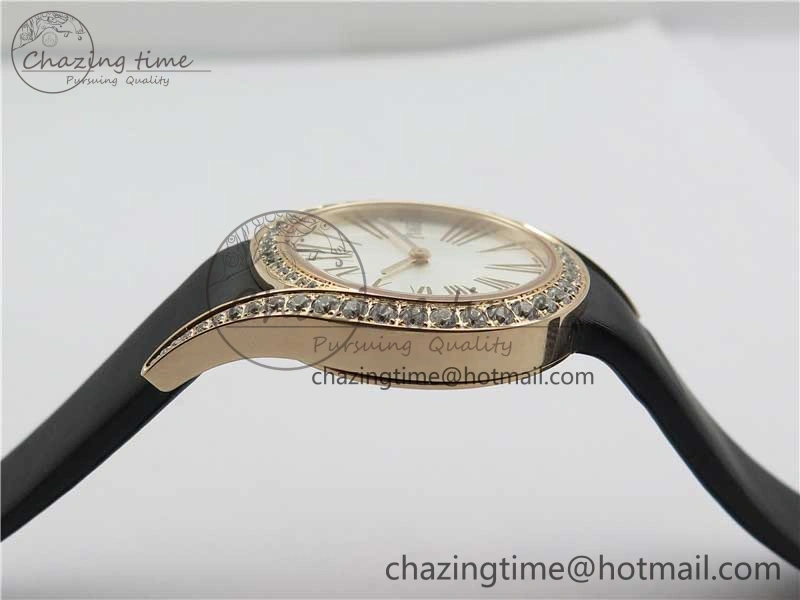 Limelight Gala G0A45361 32mm RG ZF 1:1 Best Edition Silver Dial on Black Fabric Strap Siwss Quartz