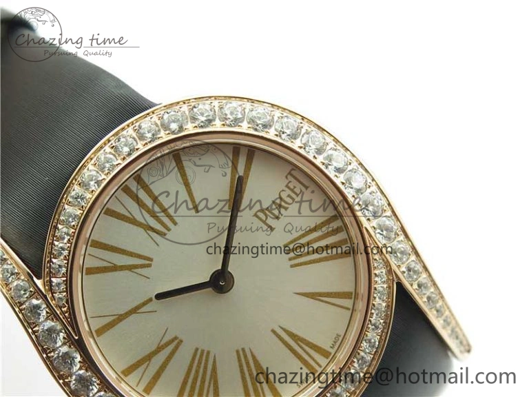 Limelight Gala G0A45361 32mm RG ZF 1:1 Best Edition Silver Dial on Black Fabric Strap Siwss Quartz