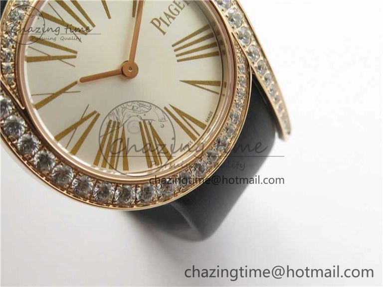 Limelight Gala G0A45361 32mm RG ZF 1:1 Best Edition Silver Dial on Black Fabric Strap Siwss Quartz