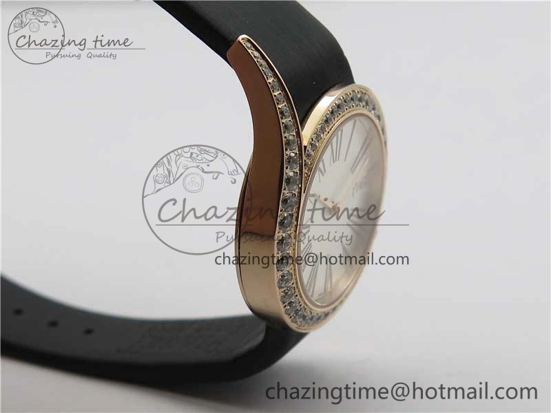 Limelight Gala G0A45361 32mm RG ZF 1:1 Best Edition Silver Dial on Black Fabric Strap Siwss Quartz